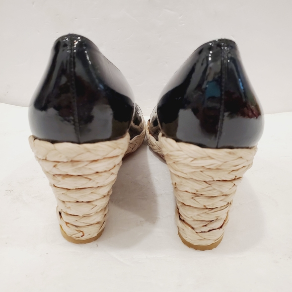 NEW Stuart Weitzman Pumpex Patent Leather Espadrilles Wedges - Picture 3 of 5